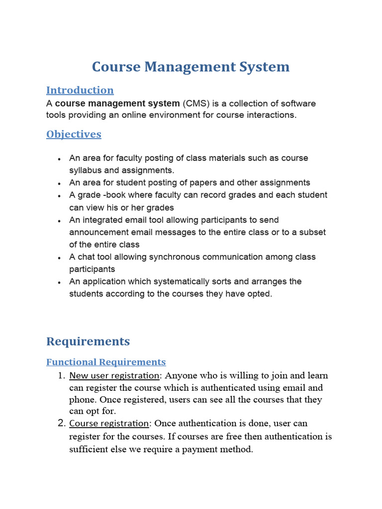 Course Management System | PDF | Databases | Microsoft Windows