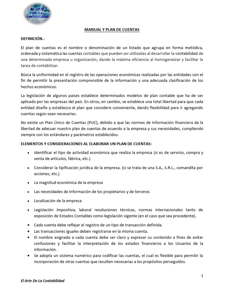 Plan de Cuentas Contables: Guía Completa | PDF | Bancos | Contabilidad