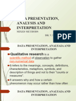 Qualitative Data Presentation, Analysis and Interpretation