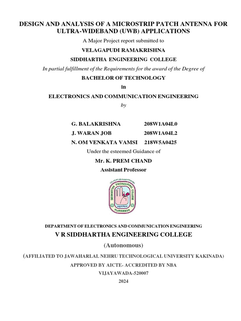 Design and Analysis of Microstrip Patch Antenna For Uwb Application ...