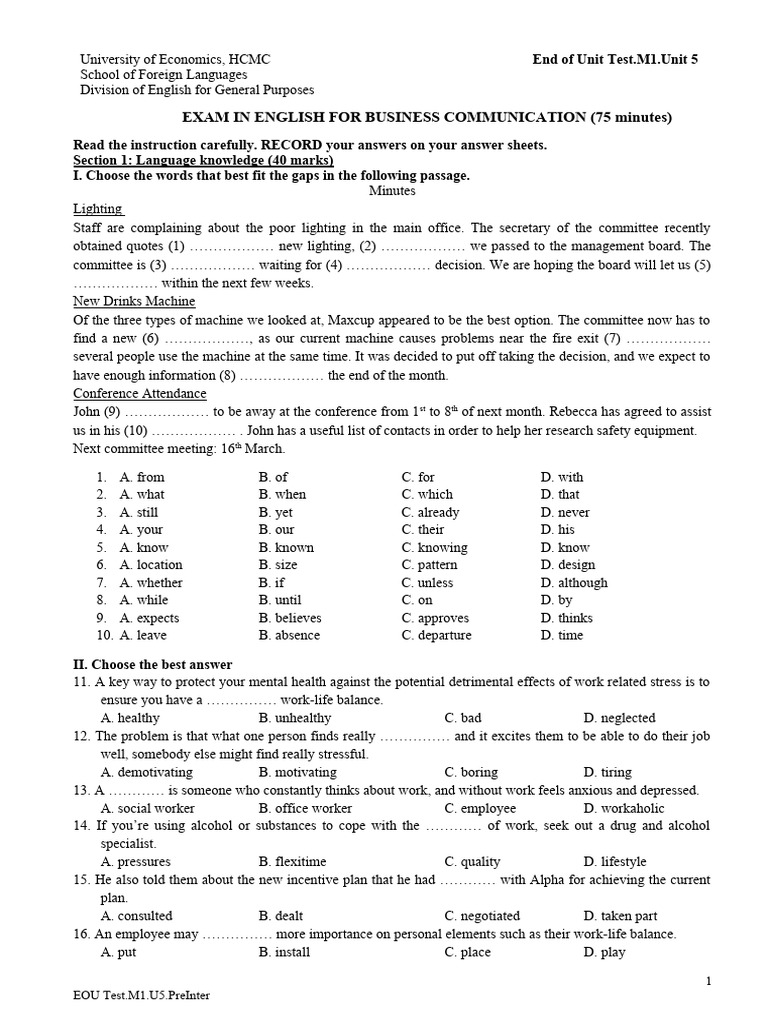 EOU Unit 5 | PDF | Stress (Biology) | Anorexia Nervosa