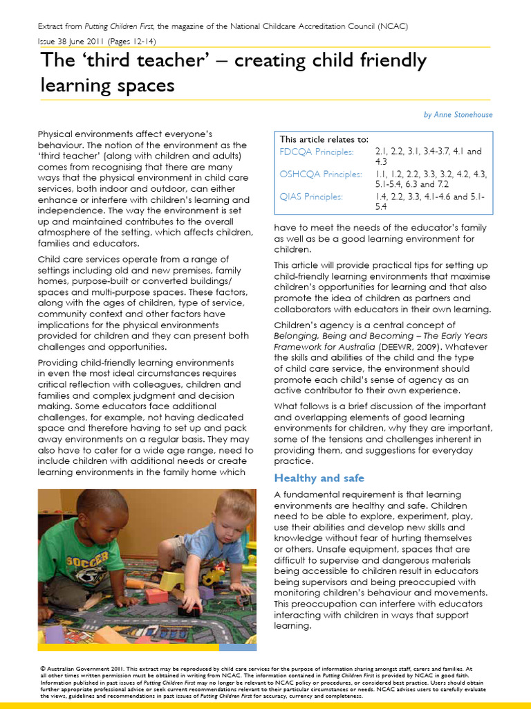 The Third Teacher | PDF | Learning | Child Care