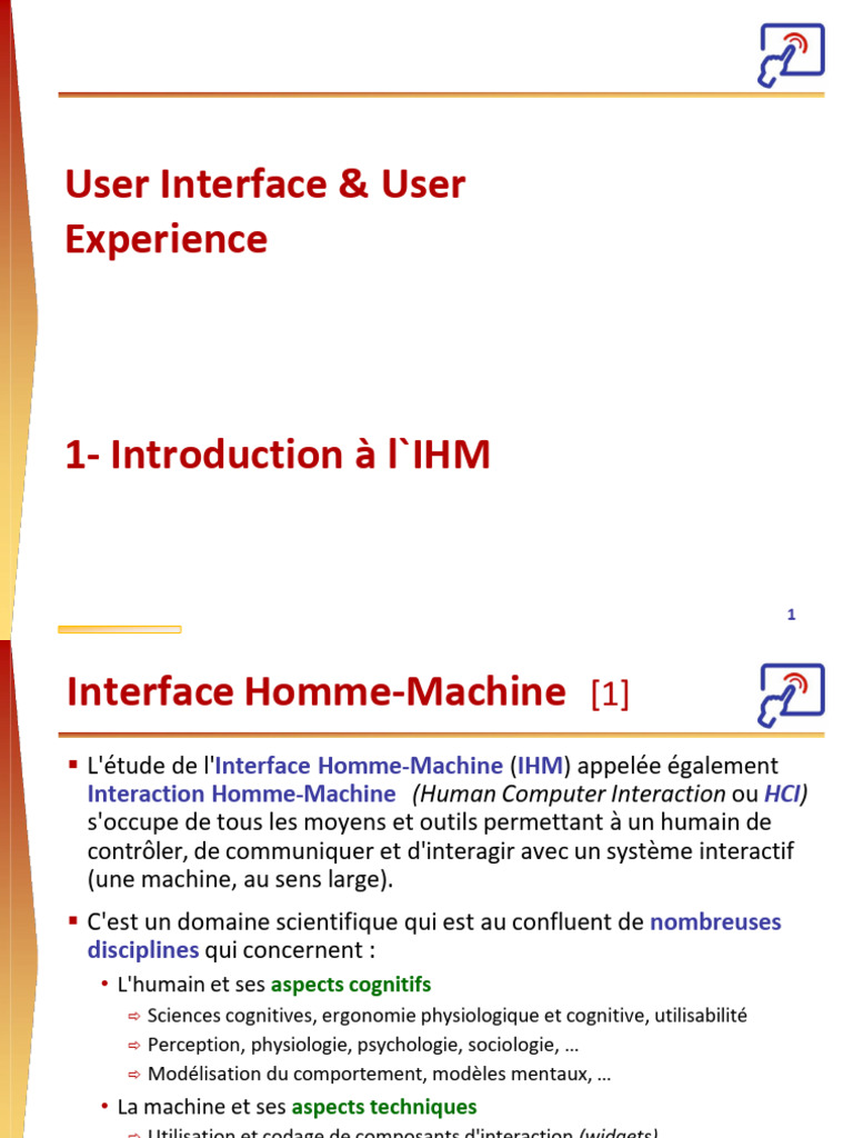 IHM : Conception et Communication | PDF | Interaction humain-ordinateur ...
