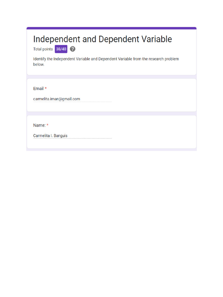 Dependent and Independent Variable | PDF