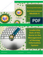 Module 4 Leadership Role of The Nurse in The Management of Nursing Information System 2022