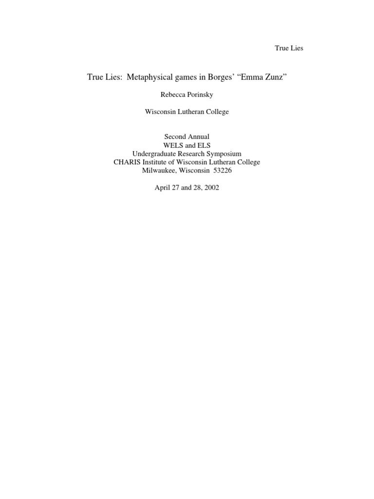 Emma Zunz Essay PDF Crime And Punishment Crime & Violence