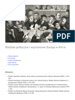 Podzialy Polityczne I Wyznaniowe Europy W XVI W