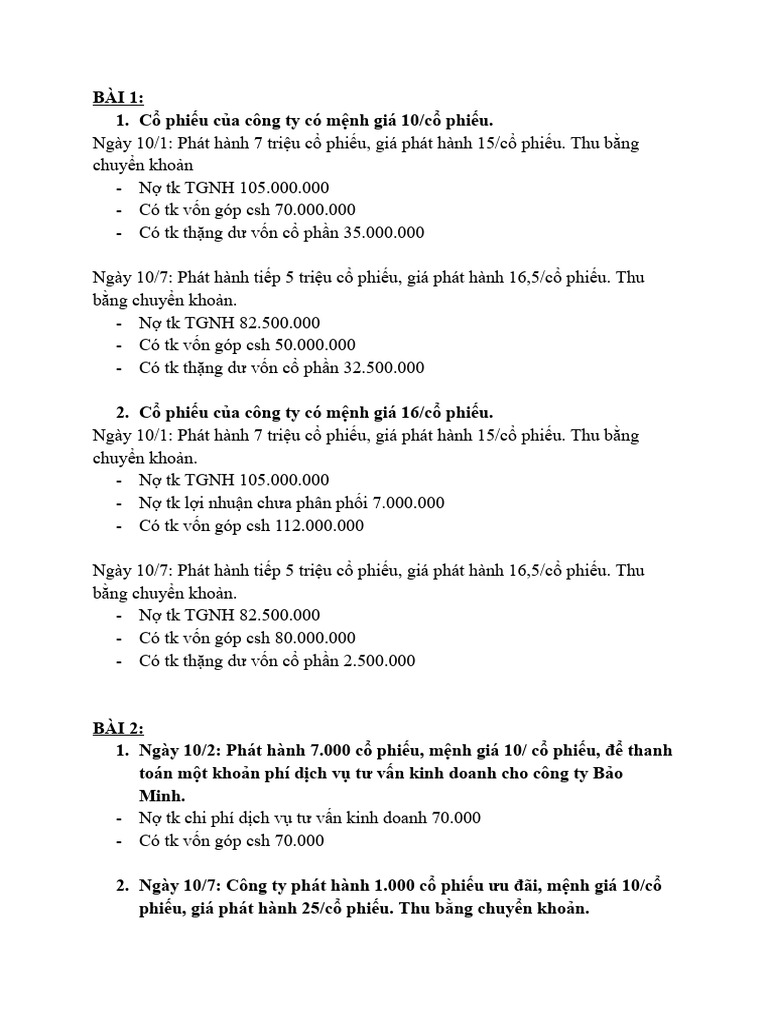 BT NLKT Chương 8 | PDF