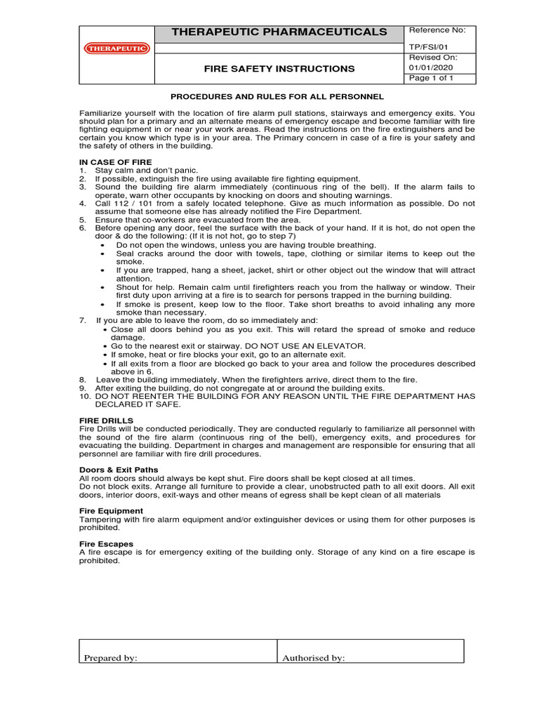 Fire Safety | PDF | Firefighter | Door