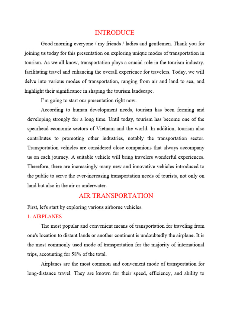 Tài liệu Word chương 2 Getting there | PDF | Transport | Train