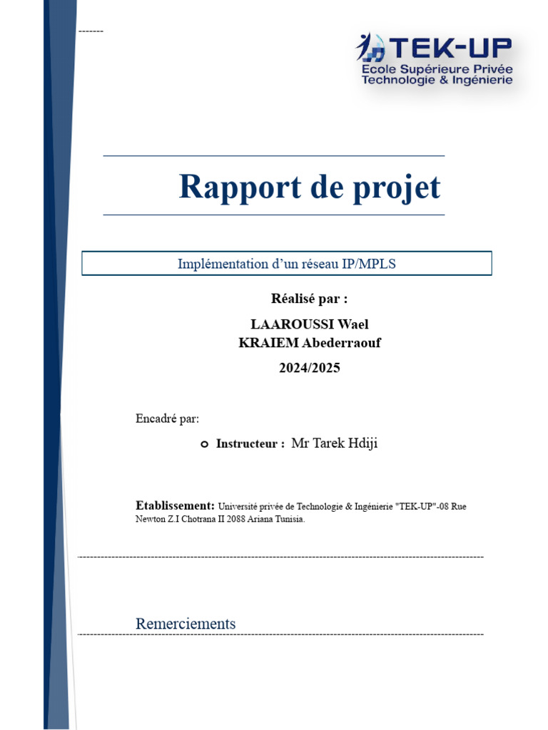 Implémentation d'un réseau IP/MPLS | PDF | Mise en réseau | Commutation ...