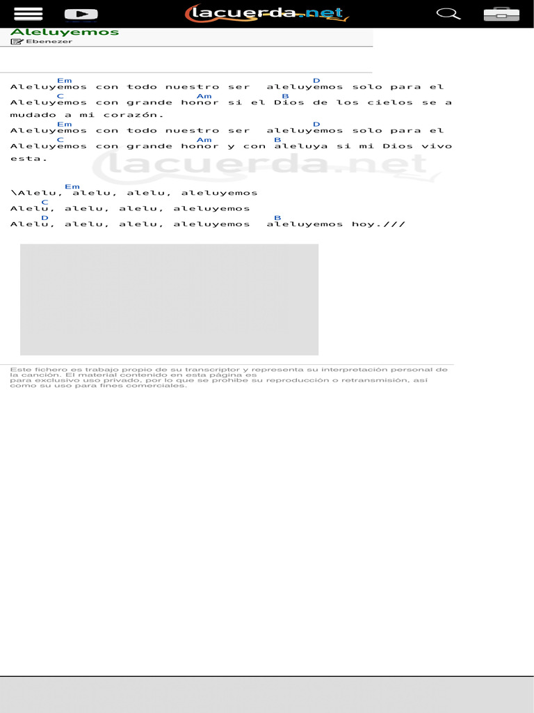 ALELUYEMOS, Ebenezer Acordes PDF