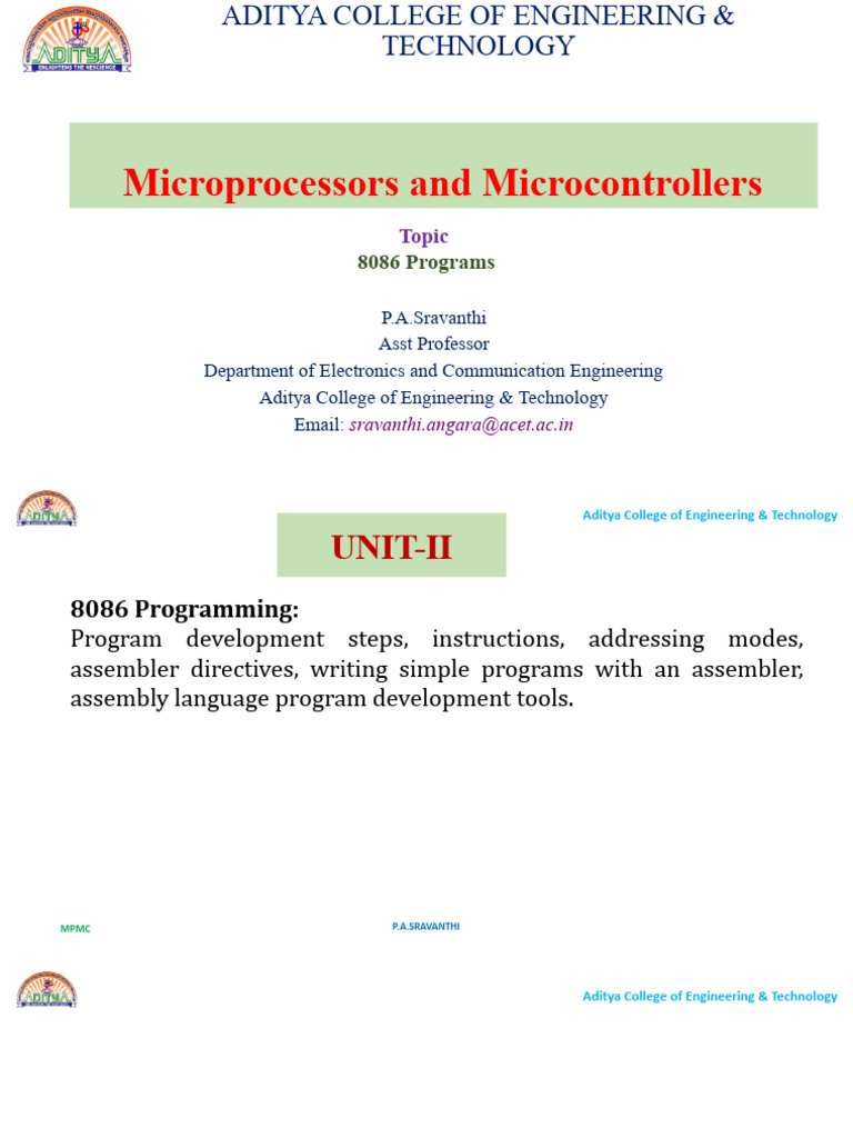 MPMC - Unit-2 Programs | PDF | Assembly Language | Computer Program