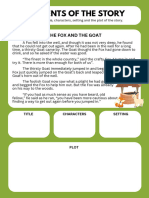 Elements of the Story Activity English Worksheet in Green White Illustrative Style 