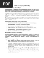 UNIT 3 Language Modelling