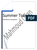 Summer Training - Petroleum Companies