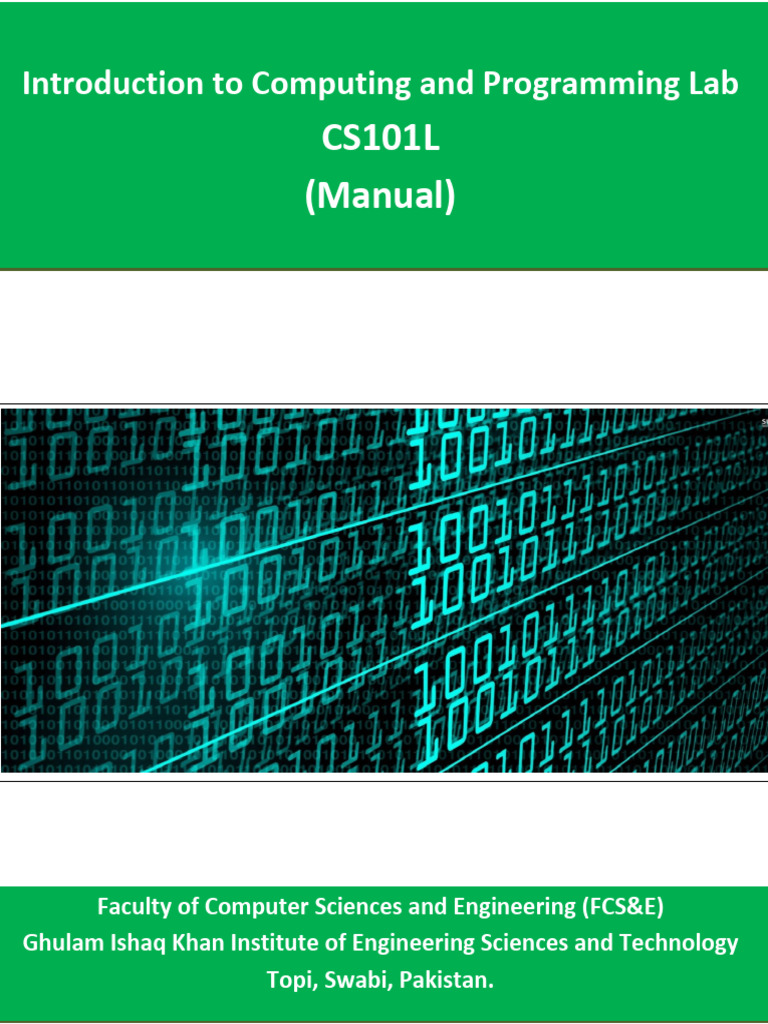 CS101L Lab Manual: Computing Basics | PDF | Decimal | Software Engineering