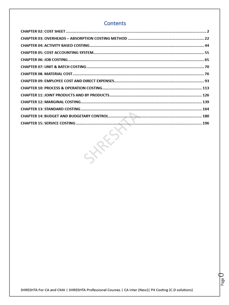 Costing Techniques for CA Inter P4 | PDF | Cost Of Goods Sold | Expense
