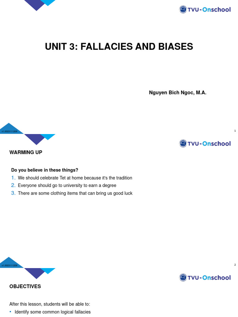 Understanding Fallacies and Biases | PDF | Fallacy | Logic