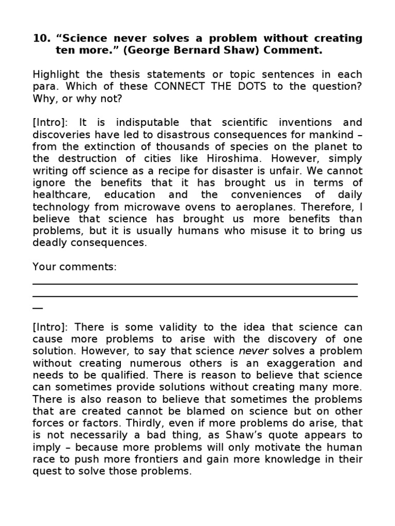 Science: Solutions and New Problems | PDF | Critical Thinking ...