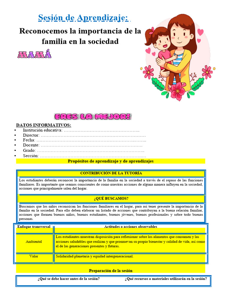 Importancia de la Familia en la Sociedad | PDF | Familia | Sociedad