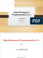 Algorithmique et Programmation C++ AHMADI 2021_2022 - V27