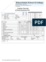 Academic Transcript