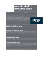 Anexo Transaccional ATS o REOC y Formularios Del SRI