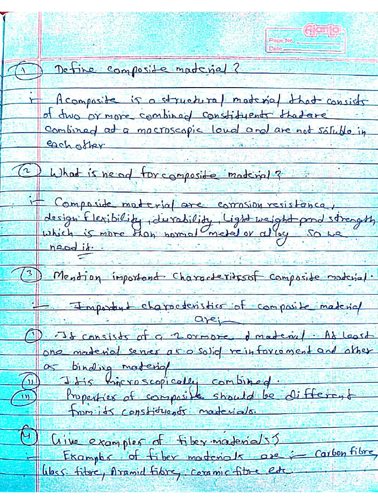 Composite Materials Notes | PDF