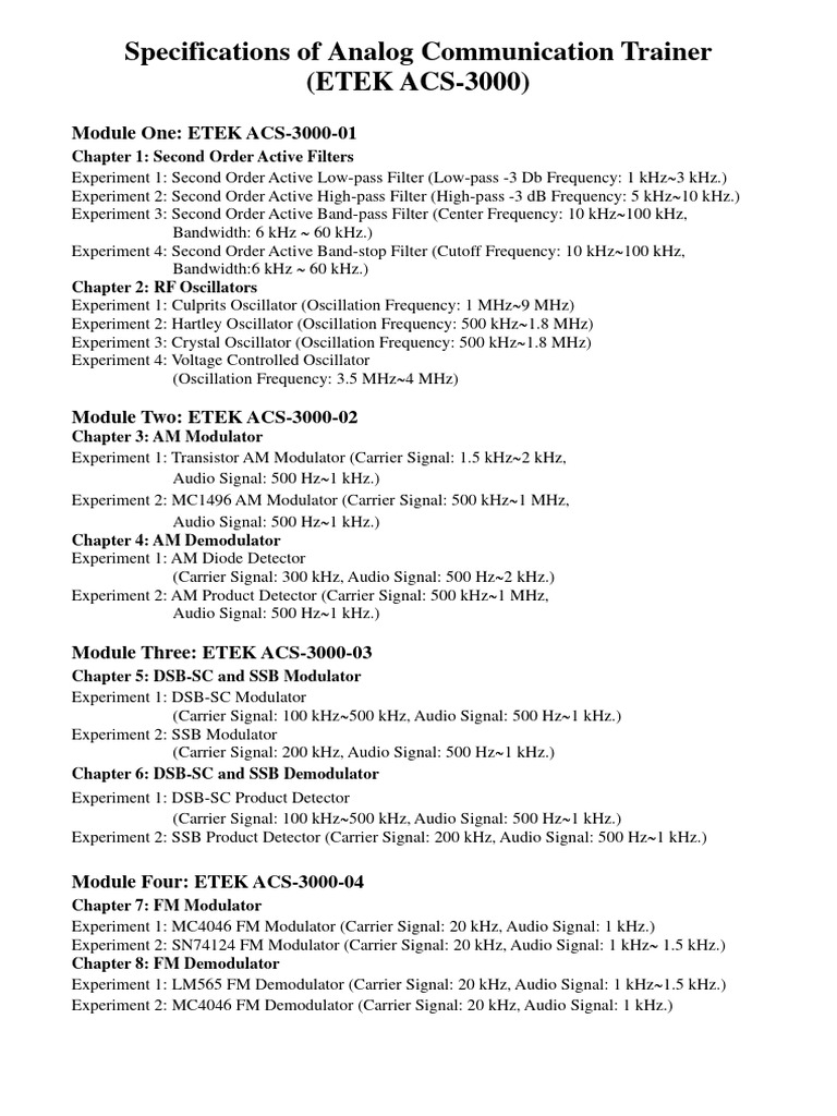 1 Acs 3000 Pdf Frequency Modulation Analog To Digital Converter