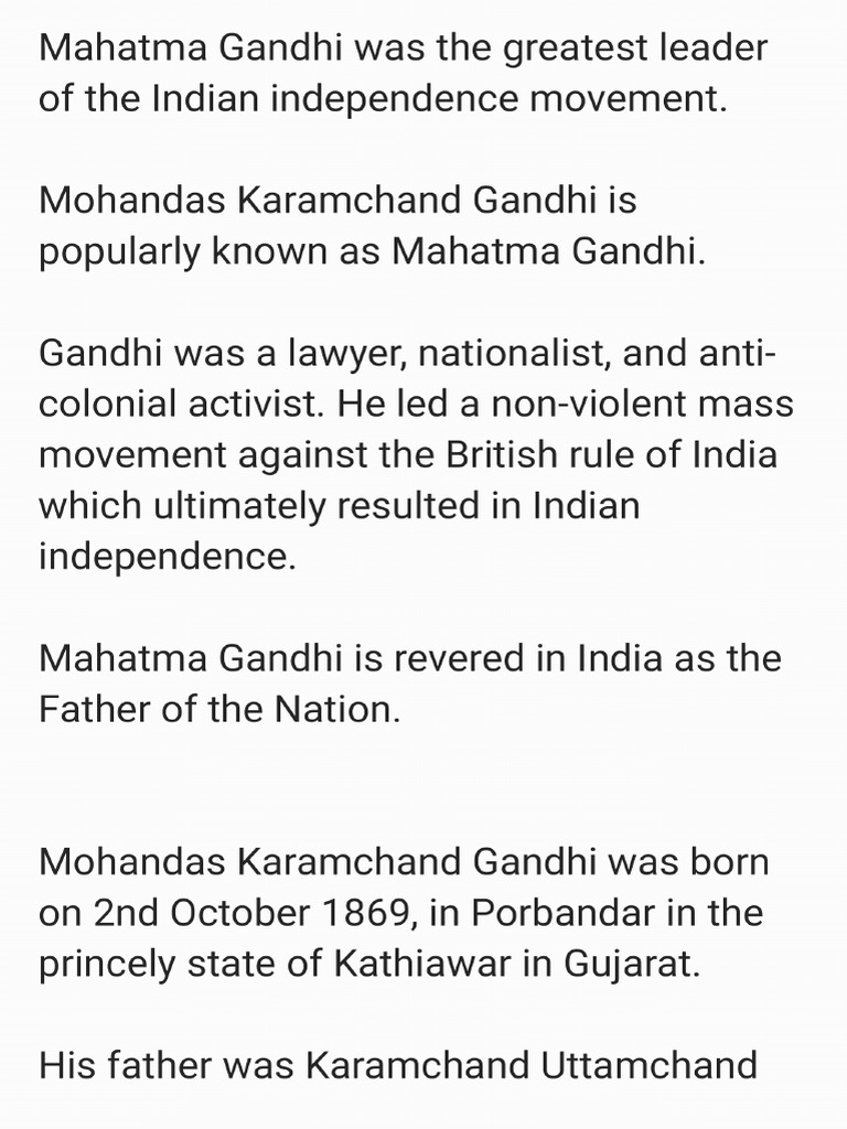 HISTORY OF MAHATMA GANDHI IN ENGLISH PDF visual data 8