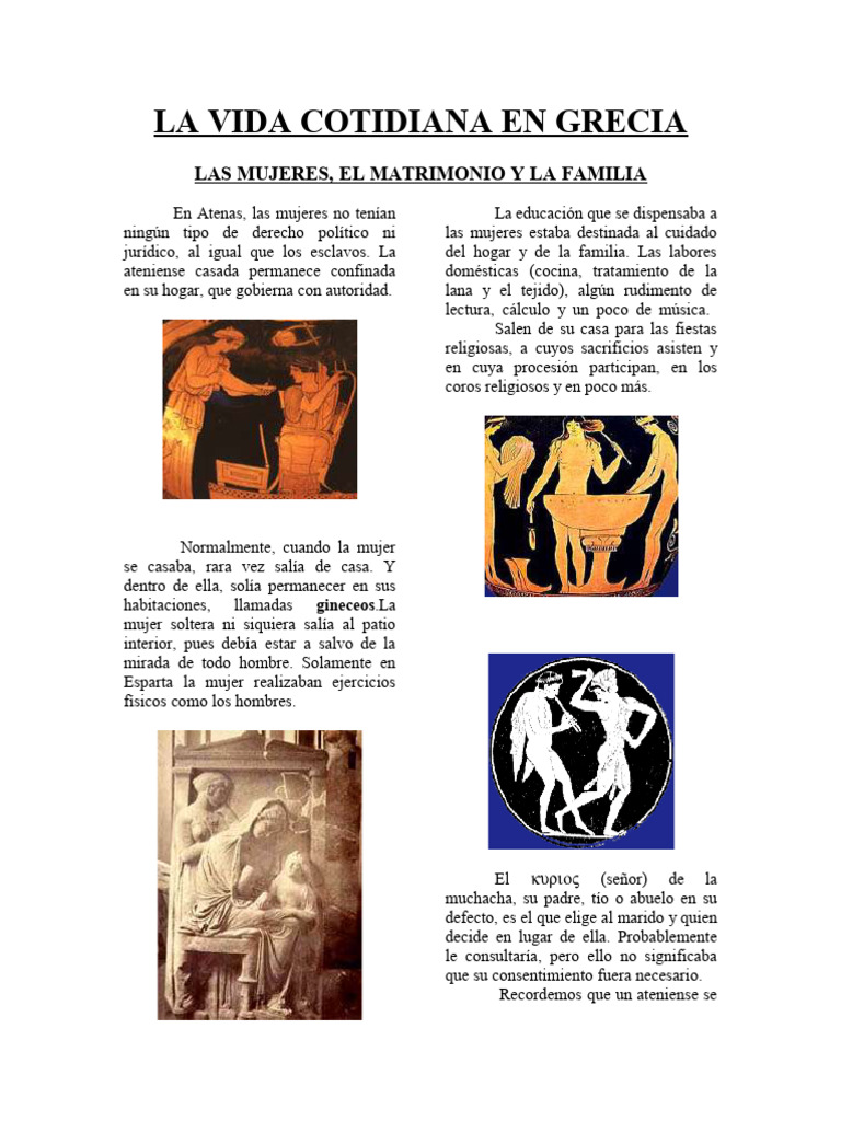 La educación de la mujer en Grecia | PDF | Antigua Grecia | Esparta