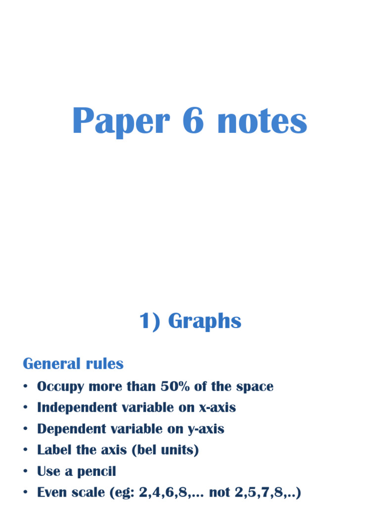 Paper 6 Notes | PDF | Water | Ph