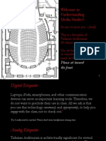 Welcome To Understanding Media Studies!: Please Sit Toward The Front