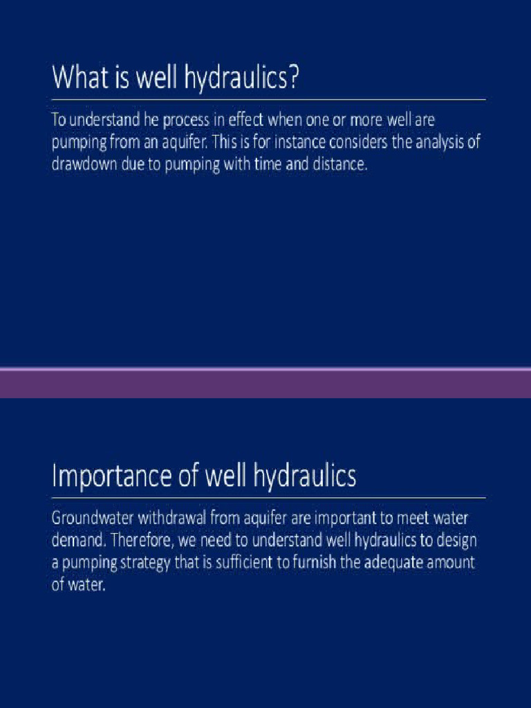 Well Hydraulics | PDF