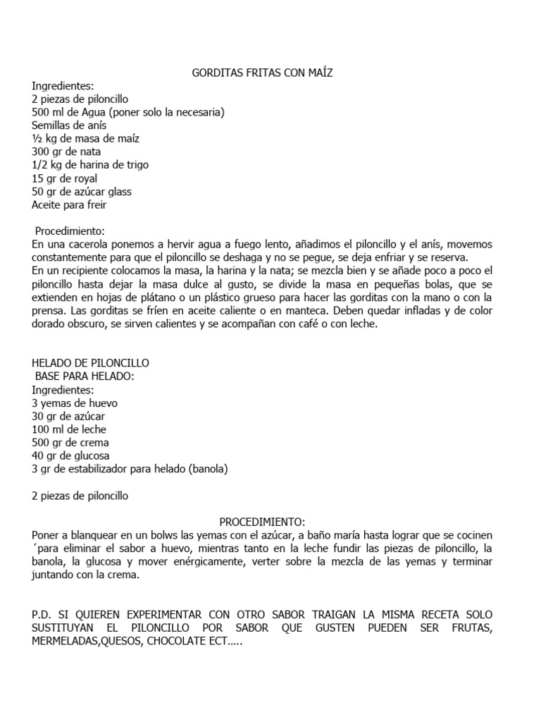 Lista de Postres Cocina Mexicana Clasica | PDF | Panes | Alimentos