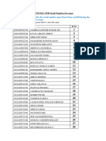 ECON F211 - POE Serial Numbers For Exam