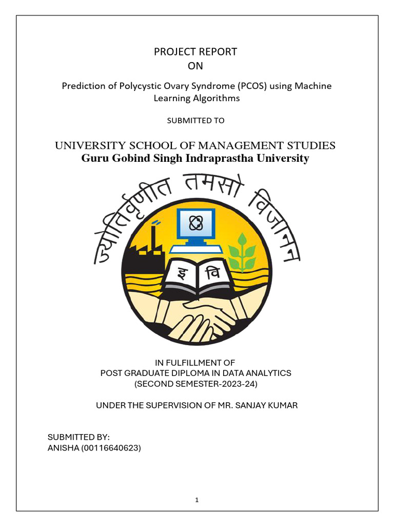 Prediction of PCOS Using Machine Learning Algorithm | PDF | Polycystic ...