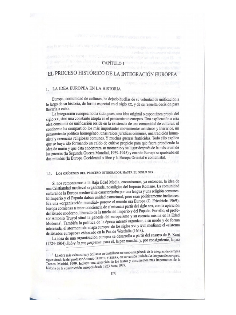 El Proceso Histórico de La Integración Europea | PDF