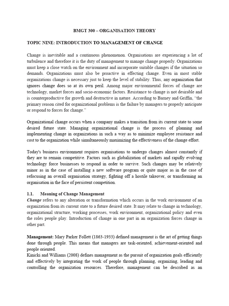Managing Organizational Change Effectively | PDF | Change Management ...