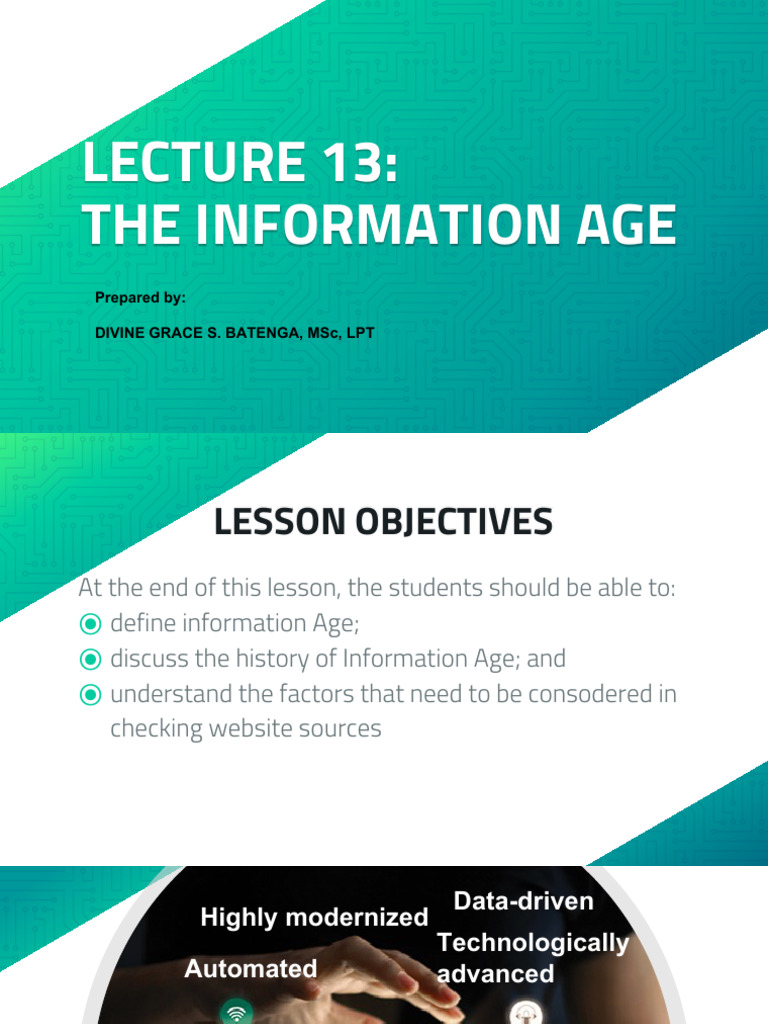 Sts+Lecture+13 the+Information+Age | PDF | Bioinformatics | Computing