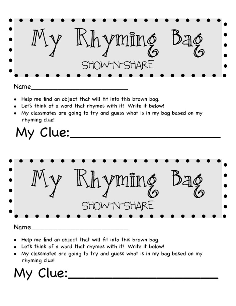 Rhyming Bag PDF