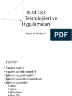 BLM183 02 Yazılım Ve Windows7