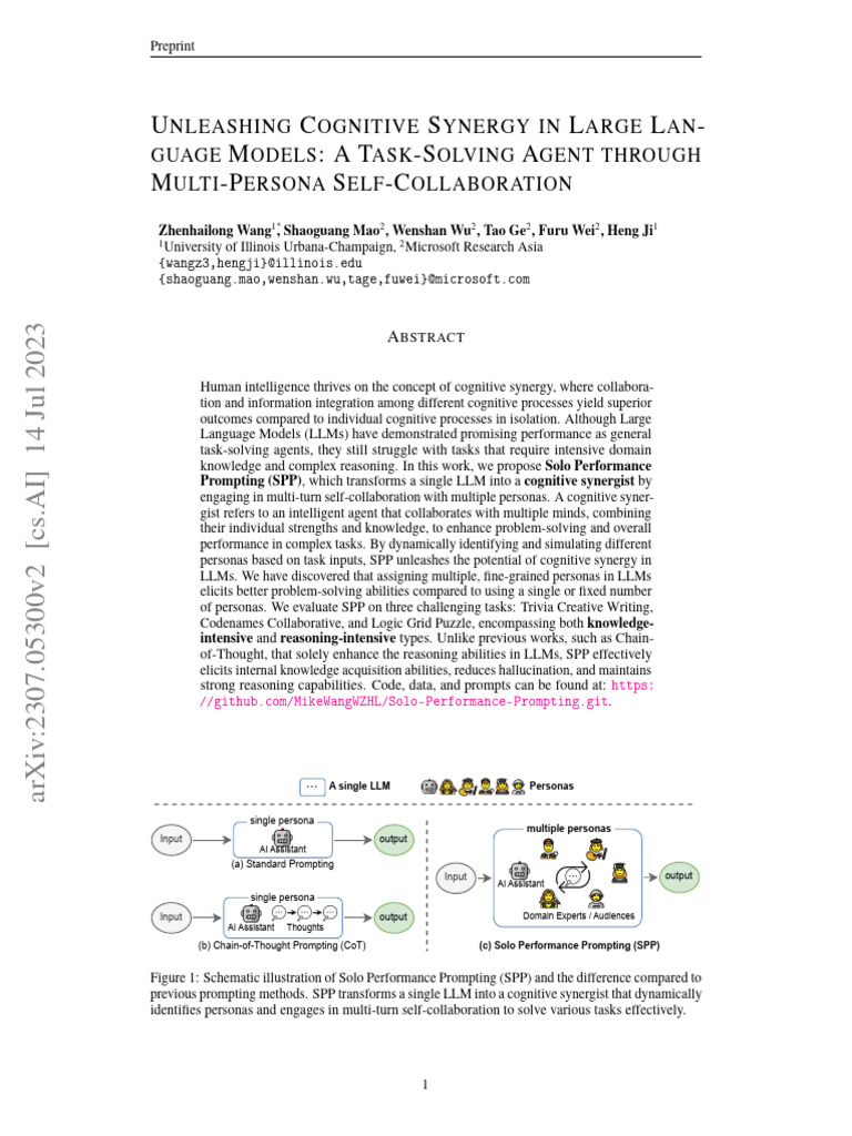 Cognitive Synergy in LLM | PDF | Artificial Intelligence | Intelligence ...