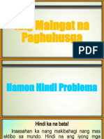 Lesson 9 Ang Maingat Na Paghuhusga