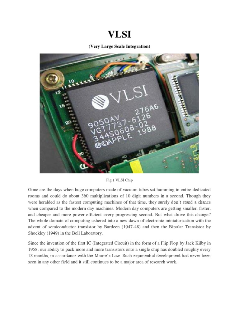 VLSI Technology Very Large Scale Integration Integrated Circuit