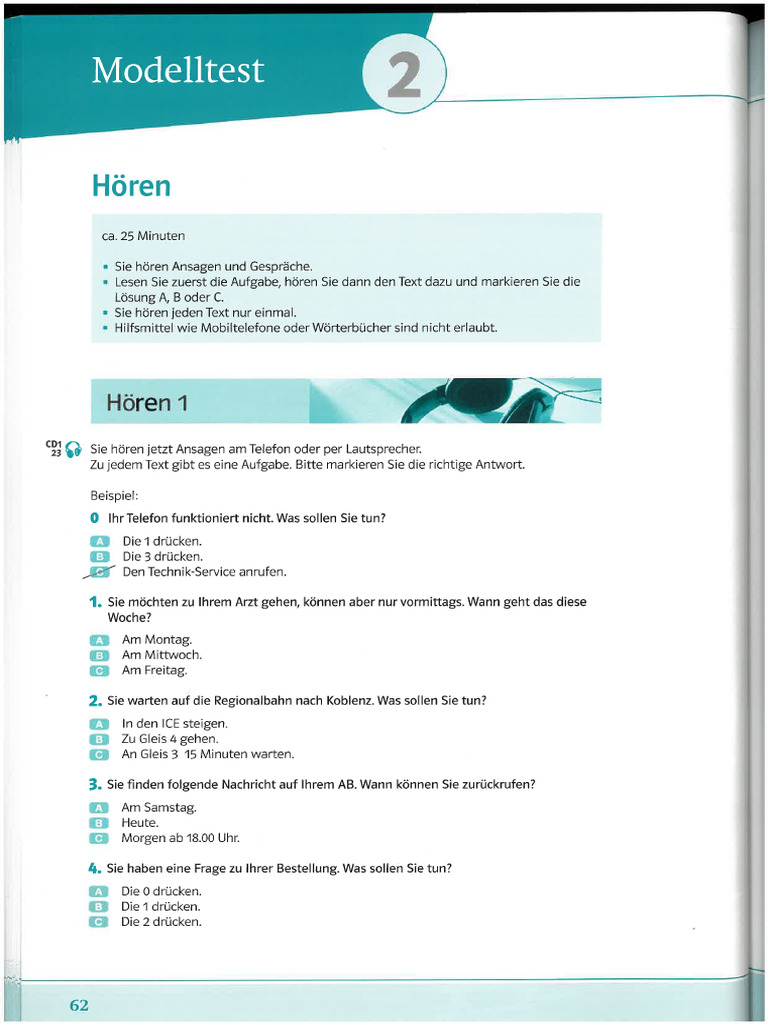Klett Modelltest 2 | PDF