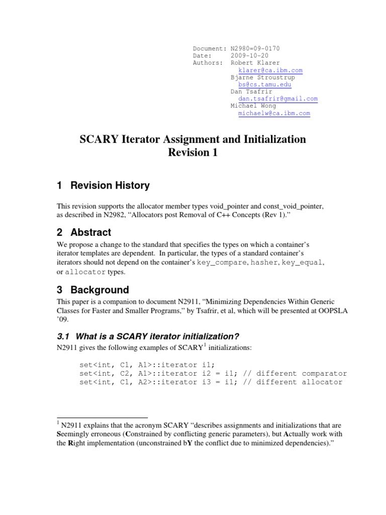 C++ SCARY Iterator Proposal | PDF | C++ | Pointer (Computer Programming)