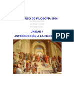 CURSO DE FILOSOFÍA 2024 U1 Introducción A La Filosofía