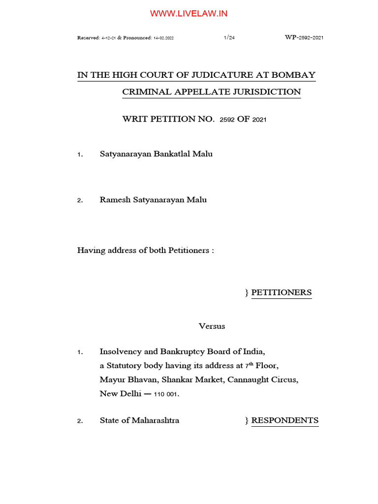 satyanarayan-bankatlal-malu-and-anr-v-insolvency-and-bankruptcy-board